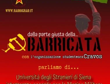 La Barricata – Università degli Stranieri di Siena interrompe accordo con la Marina&nbsp;Militare