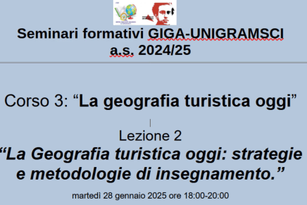 La geografia turistica oggi: strategie e metodologie di&nbsp;insegnamento