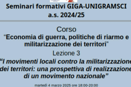 I movimenti locali contro la militarizzazione dei&nbsp;territori