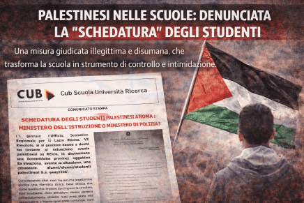 Schedatura degli studenti palestinesi a Roma: Ministero dell’Istruzione o Ministero di&nbsp;Polizia?