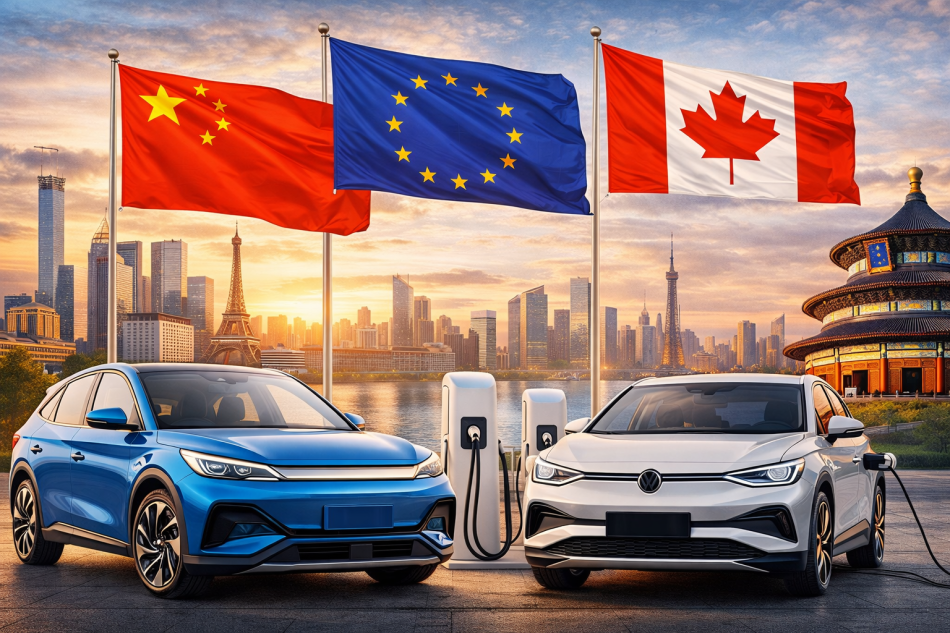 Veicoli elettrici, la cooperazione con la Cina come leva strategica per Europa e&nbsp;Canada